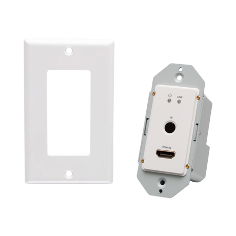 C2G HDMI HDBaseT + RS232 and IR over Cat Extender Single Gang Wall Plate Transmitter to Ultra-Slim Box Receiver, 4K, 60Hz — Being Shipped