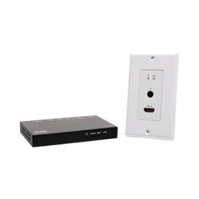 C2G HDMI HDBaseT + RS232 and IR over Cat Extender Single Gang Wall Plate Transmitter to Ultra-Slim Box Receiver, 4K, 60Hz — Being Shipped
