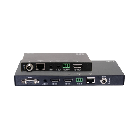 C2G Dual 4K HDMI HDBaseT + VGA, 3.5mm, and RS232 over Cat Switching Extender Box Transmitter to Ultra-Slim Box Receiver, 4K, 60Hz — Being Shipped