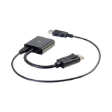 C2G 8in DisplayPort Male to VGA + Audio Female Active Adapter Converter (Black) — Being Shipped