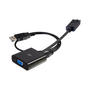 C2G 8in DisplayPort Male to VGA + Audio Female Active Adapter Converter (Black) — Being Shipped