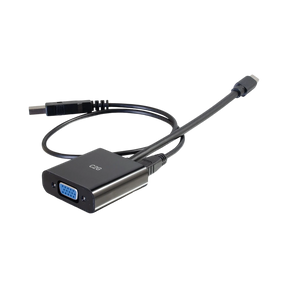 C2G 8in Mini DisplayPort Male to VGA + Audio Female Active Adapter Converter (Black) — Being Shipped