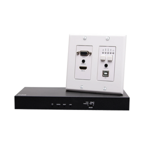 C2G HDMI HDBaseT + VGA, 3.5mm, and USB-B to A over Cat Extender Wall Plate Transmitter to Box Receiver, 4K 60Hz — Being Shipped