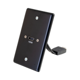 C2G HDMI Pass Through Single Gang Wall Plate (Black) — Being Shipped
