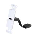 C2G HDMI Pass Through Decorative Wall Plate (White) — Being Shipped