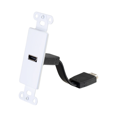 C2G HDMI Pass Through Decorative Wall Plate (White) — Being Shipped