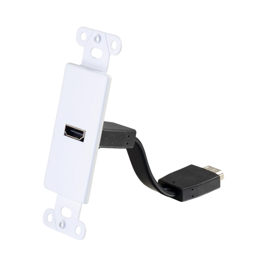 C2G HDMI Pass Through Decorative Wall Plate (White) — Being Shipped