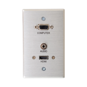 C2G RapidRun VGA + 3.5mm Single Gang Wall Plate + HDMI Pass Through (Aluminum) — Being Shipped