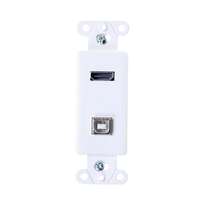 C2G HDMI and USB Pass Through Wall Plate (White) — Being Shipped
