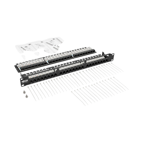 Tripp Lite 48-Port 1U Rack-Mount High-Density UTP 110-Type Patch Panel, RJ45 Ethernet, 568B, Cat5/5e, TAA — Being Shipped