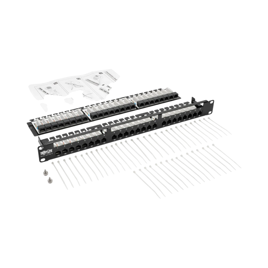 Tripp Lite 48-Port 1U Rack-Mount High-Density UTP 110-Type Patch Panel, RJ45 Ethernet, 568B, Cat5/5e, TAA — Being Shipped