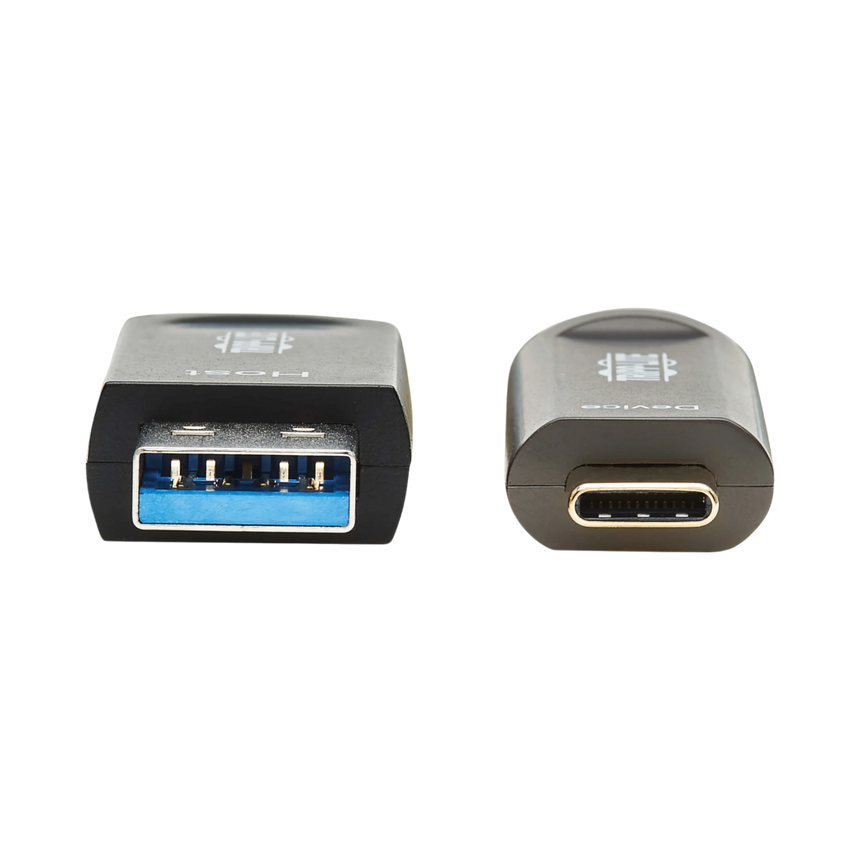 Tripp Lite USB-A to USB-C AOC Cable (M/M), USB 3.2 Gen 2 (10Gbps) Plenum-Rated Fiber Active Optical, Data Only, Backward Compatible, Black, 15 m (49 ft.) — Being Shipped