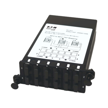 Tripp Lite Fiber TAP Cassette, Multimode, 8-Fiber MPO to MPO, 4 Monitoring Ports, 70/30 Split — Being Shipped