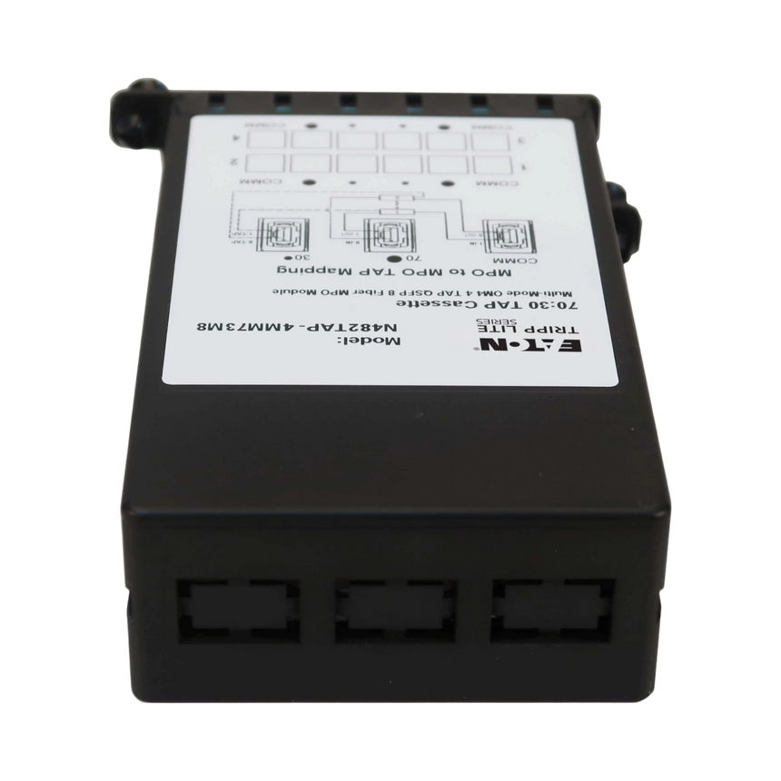 Tripp Lite Fiber TAP Cassette, Multimode, 8-Fiber MPO to MPO, 4 Monitoring Ports, 70/30 Split — Being Shipped