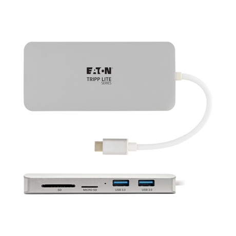 Tripp Lite USB-C Dock - 4K HDMI, USB 3.x (5Gbps), USB-A/C Hub, GbE, Memory Card, 60W PD Charging — Being Shipped