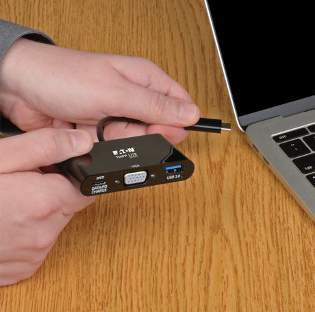 Tripp Lite USB C to VGA Multiport Adapter (Black) — Being Shipped