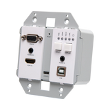 C2G HDMI HDBaseT + VGA, 3.5mm, and USB-B to A over Cat Extender Wall Plate Transmitter to Box Receiver, 4K 60Hz — Being Shipped