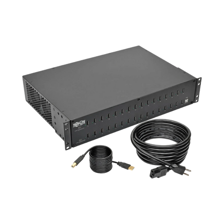 Tripp Lite 32-Port USB Charging Station with Syncing, 5V 80A (400W) USB Charger Output, 2U Rack-Mount — Being Shipped