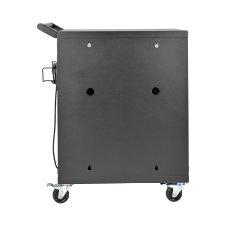 Tripp Lite Multi-Device Charging Cart, 32 AC Outlets, Chromebooks and Laptops, Wall-Mount Option, Black — Being Shipped