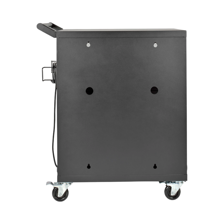 Tripp Lite Multi-Device Charging Cart, 32 AC Outlets, Chromebooks and Laptops, Wall-Mount Option, Black — Being Shipped