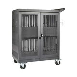 Tripp Lite Multi-Device Charging Cart, 32 AC Outlets, Chromebooks and Laptops, Wall-Mount Option, Black — Being Shipped