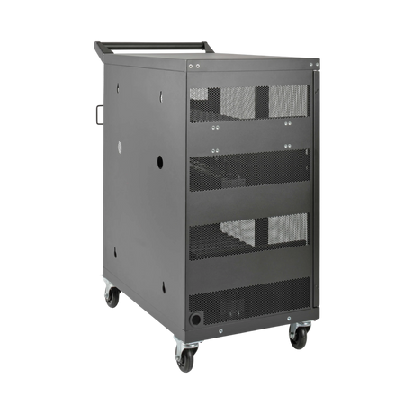 Tripp Lite Multi-Device Charging Cart, 32 AC Outlets, Chromebooks and Laptops, Wall-Mount Option, Black — Being Shipped