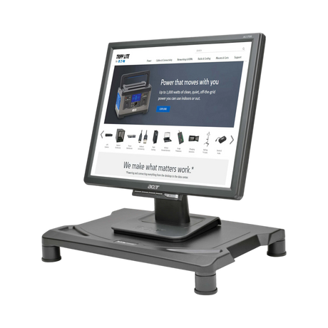 Tripp Lite Universal Monitor Riser, Height-Adjustable, Black, TAA — Being Shipped