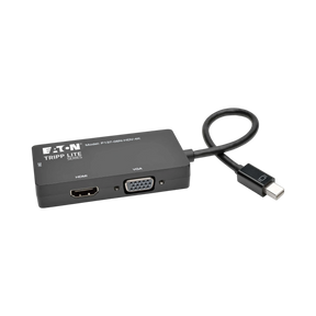Tripp Lite Keyspan Mini DisplayPort to VGA/DVI/HDMI, 4K 30Hz HDMI, DP1.2, Black, 6-in. (15.24 cm) — Being Shipped