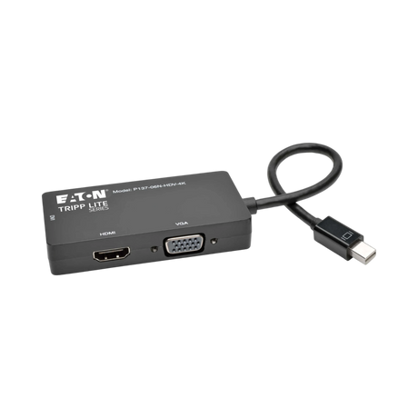 Tripp Lite Keyspan Mini DisplayPort to VGA/DVI/HDMI, 4K 30Hz HDMI, DP1.2, Black, 6-in. (15.24 cm) — Being Shipped