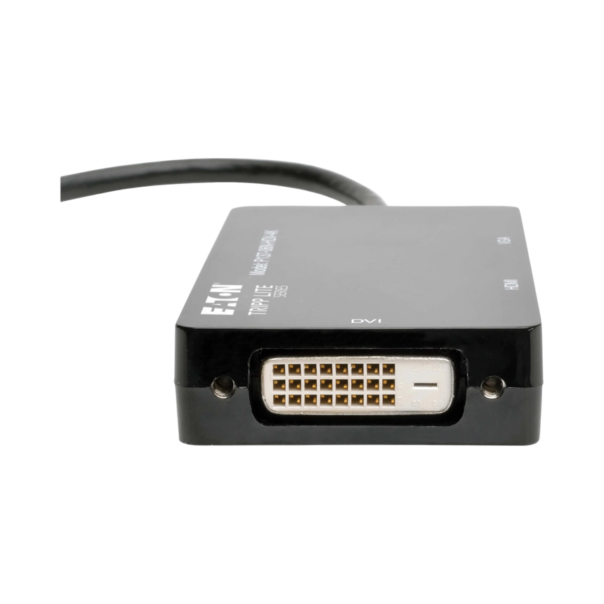Tripp Lite Keyspan Mini DisplayPort to VGA/DVI/HDMI, 4K 30Hz HDMI, DP1.2, Black, 6-in. (15.24 cm) — Being Shipped