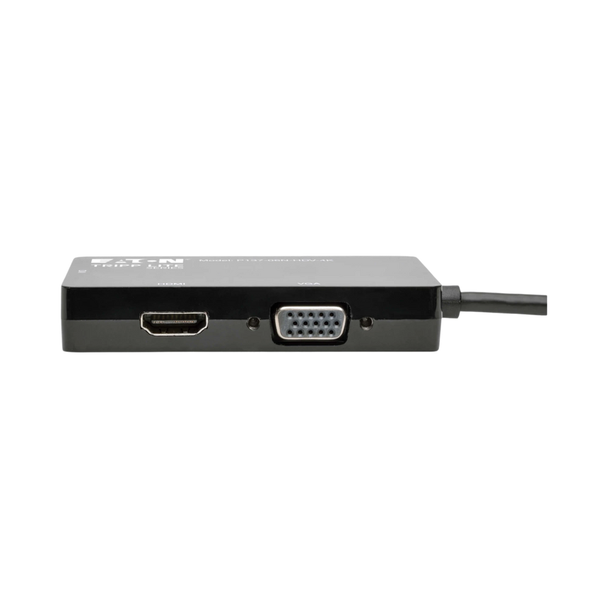 Tripp Lite Keyspan Mini DisplayPort to VGA/DVI/HDMI, 4K 30Hz HDMI, DP1.2, Black, 6-in. (15.24 cm) — Being Shipped