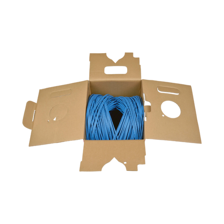 Tripp Lite Cat5e 350 MHz Solid Core Plenum-Rated (UTP) PVC Bulk Ethernet Cable, Blue, 1000 ft. (304.8 m) — Being Shipped