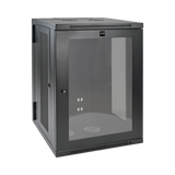 Tripp Lite SmartRack 18U Low-Profile Switch-Depth Wall-Mount Half-Height Rack Enclosure, Clear Acrylic Window, Hinged Back — Being Shipped