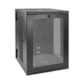 Tripp Lite SmartRack 18U Low-Profile Switch-Depth Wall-Mount Half-Height Rack Enclosure, Clear Acrylic Window, Hinged Back — Being Shipped