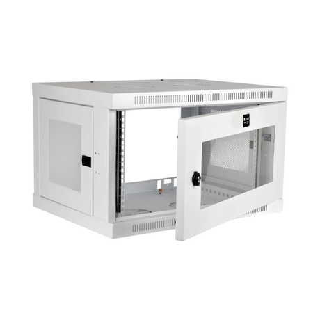 Tripp Lite SmartRack 6U Low-Profile Switch-Depth Wall-Mount Mini Rack Enclosure, Clear Acrylic Window, White — Being Shipped