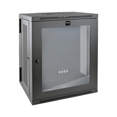 Tripp Lite SmartRack 15U Low-Profile Switch-Depth Wall-Mount Half-Height Rack Enclosure, Clear Acrylic Window, Hinged Back — Being Shipped