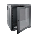 Tripp Lite SmartRack 15U Low-Profile Switch-Depth Wall-Mount Half-Height Rack Enclosure, Clear Acrylic Window, Hinged Back — Being Shipped