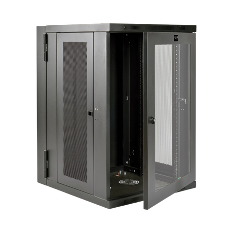 Tripp Lite SmartRack 18U UPS-Depth Wall-Mount Half-Height Rack Enclosure, Clear Acrylic Window, Hinged Back — Being Shipped