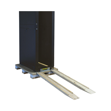 Tripp Lite 48U SmartRack Standard-Depth Rack Enclosure Cabinet with doors, side panels & shock pallet packaging — Being Shipped