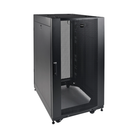 Tripp Lite Tripp Lite series 25U SmartRack Shallow-Depth Half-Height Rack Enclosure, Doors, Side Panels, Heavy-Duty Casters — Being Shipped