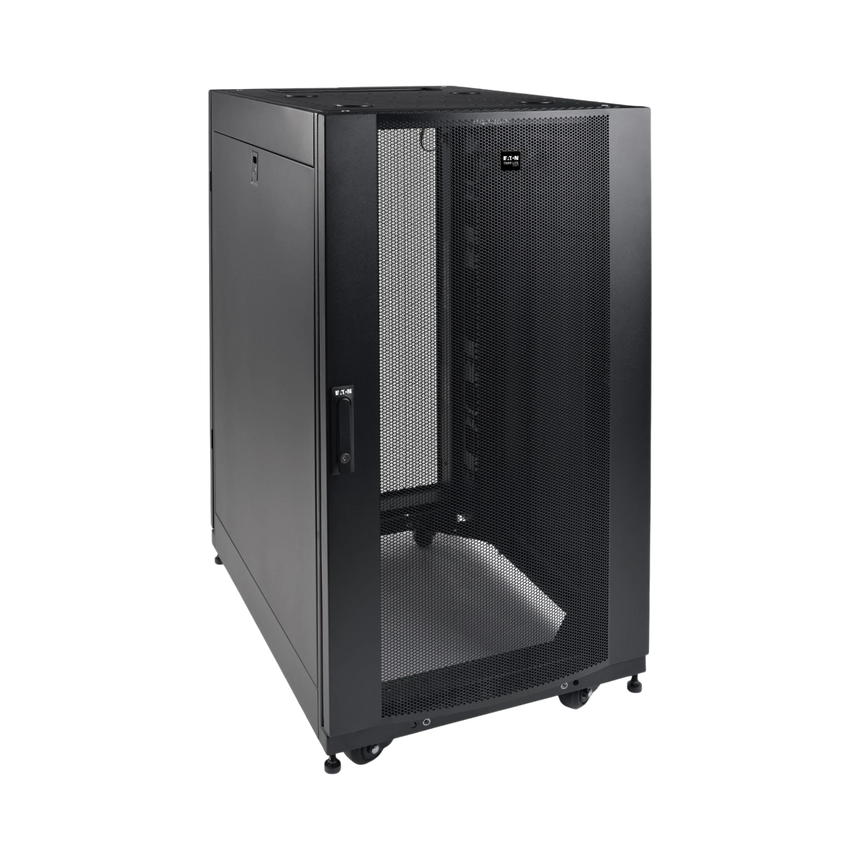 Tripp Lite Tripp Lite series 25U SmartRack Shallow-Depth Half-Height Rack Enclosure, Doors, Side Panels, Heavy-Duty Casters — Being Shipped