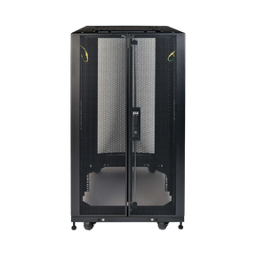 Tripp Lite Tripp Lite series 25U SmartRack Shallow-Depth Half-Height Rack Enclosure, Doors, Side Panels, Heavy-Duty Casters — Being Shipped