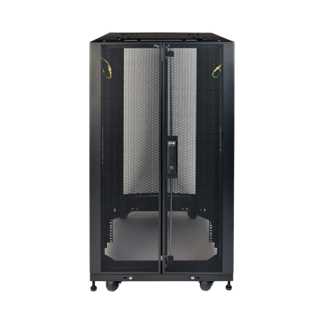 Tripp Lite Tripp Lite series 25U SmartRack Shallow-Depth Half-Height Rack Enclosure, Doors, Side Panels, Heavy-Duty Casters — Being Shipped