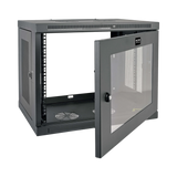 Tripp Lite SmartRack 9U Low-Profile Switch-Depth Wall-Mount Mini Rack Enclosure, Clear Acrylic Window — Being Shipped