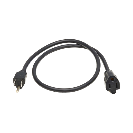 Tripp Lite series Power Extension Cord, NEMA 5-15P to NEMA 5-15R, 13A, 120V, 16 AWG, 3 ft. (0.9 m), Black — Being Shipped