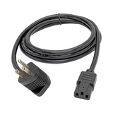 Tripp Lite Piggyback Extension Cord, NEMA 5-15P/5-15R to C13, 13A, 125V, 16 AWG, 6ft. (1.83 m), Black — Being Shipped