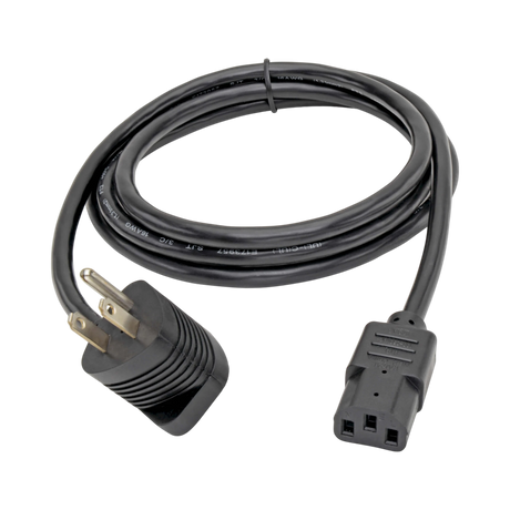 Tripp Lite Piggyback Extension Cord, NEMA 5-15P/5-15R to C13, 13A, 125V, 16 AWG, 6ft. (1.83 m), Black — Being Shipped