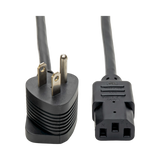 Tripp Lite Piggyback Extension Cord, NEMA 5-15P/5-15R to C13, 13A, 125V, 16 AWG, 6ft. (1.83 m), Black — Being Shipped