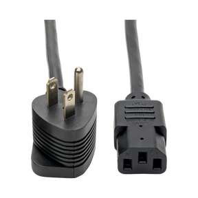Tripp Lite Piggyback Extension Cord, NEMA 5-15P/5-15R to C13, 13A, 125V, 16 AWG, 6ft. (1.83 m), Black — Being Shipped