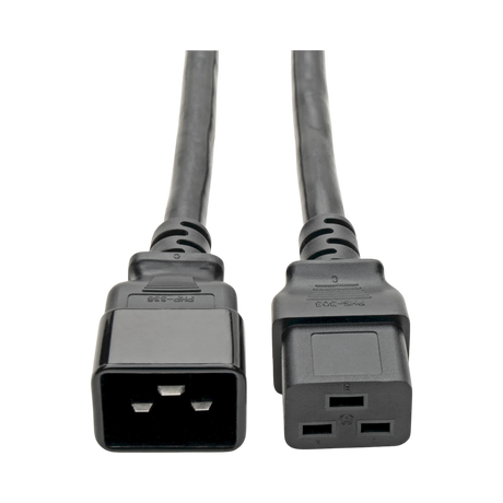 Tripp Lite series Power Extension Cord, C19 to C20, Heavy-Duty, 20A, 250V, 12 AWG, 2 ft. (0.61 m), Black — Being Shipped